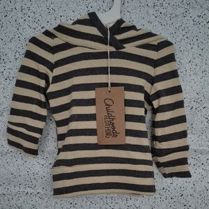 Childhood Clothing Hoodie - Black and Tan Stripes
